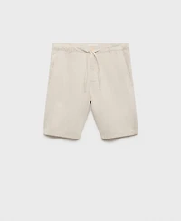 Mango Men's Linen 9.5" Bermuda Shorts