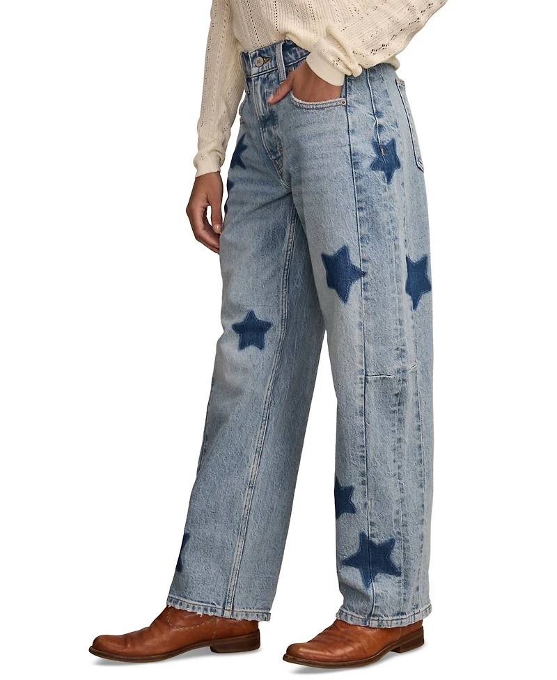Lucky Brand Women's Legend High-Rise Barrel-Leg Jeans