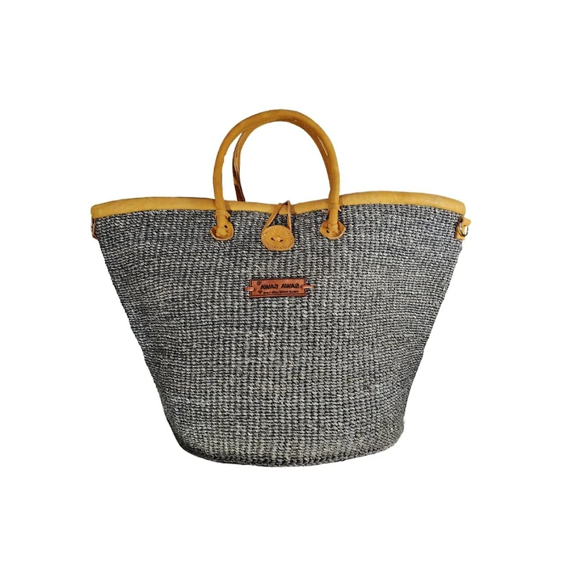 Ash Wisdom Handmade Sisal Straw Basket Tote Bag