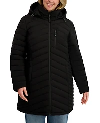 Nautica Plus Hooded Water-Resistant Puffer Coat