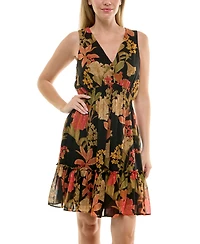 Taylor Women's V-Neck Chiffon Fit & Flare Dress
