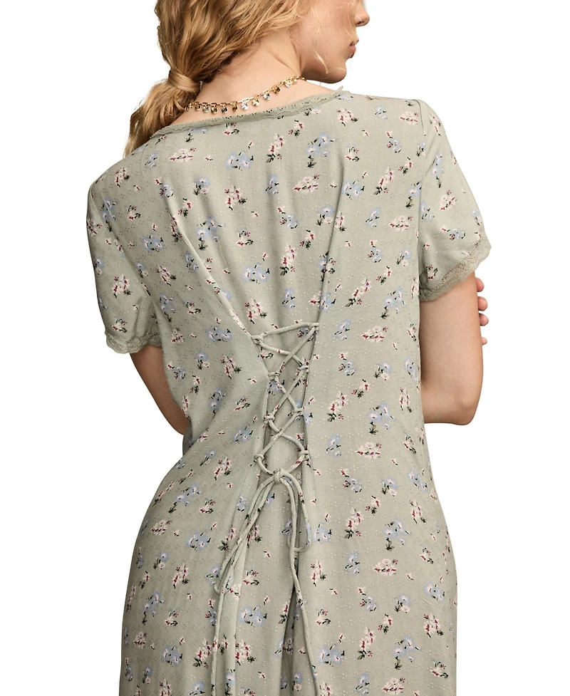 Lucky Brand Women's Simone Floral-Print Midi Dress