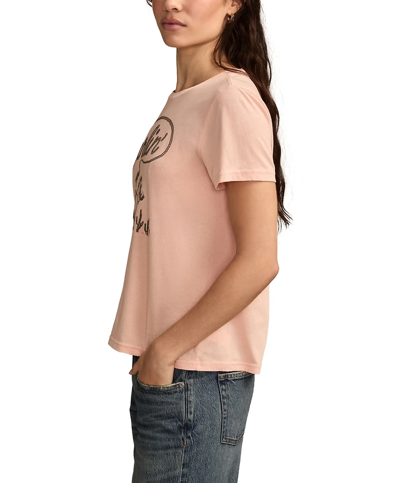 Lucky Brand Women's Darlin Cowgirl Classic Cotton T-Shirt