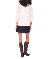 Vince Camuto Women's Embroidered Raglan-Sleeve Blouse