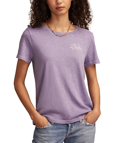 Lucky Brand Women's Charms Classic Crewneck Cotton T-Shirt
