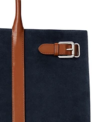 Lauren Ralph Lauren Suede & Leather Extra Large Devyn Tote Bag