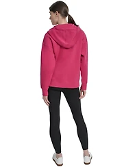 Dkny Sport Women's Studded Mini-Logo Full-Zip Fleece Hoodie