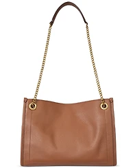 Lauren Ralph Bradley Small Pebbled Leather Tote Bag