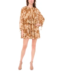 Parker Women's Long-Sleeve Chiffon Shift Dress