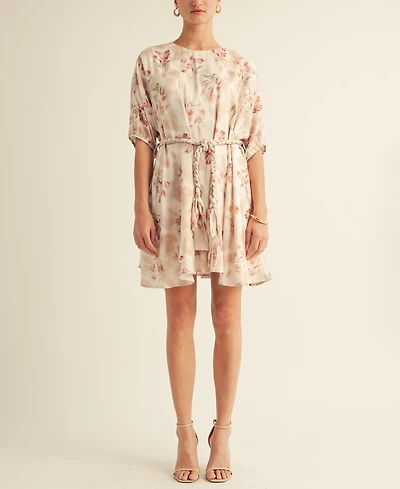 Arose Studio, Inc Women's Belted Floral Mini Dress