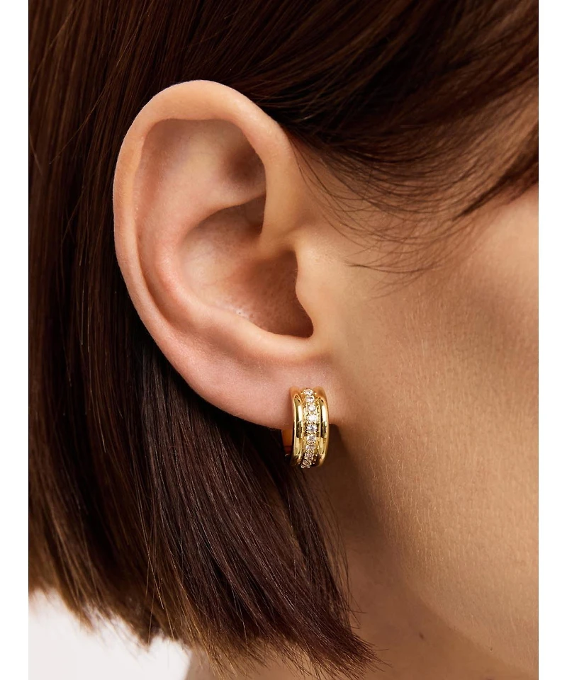 Ana Luisa Huggie Earrings - Asher Triple