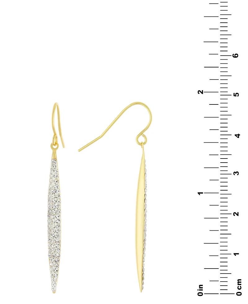Giani Bernini Crystal Pave Drop Earrings 14k Gold-Plated Sterling Silver, Created for Macy's