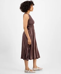 And Now This Women's Printed Smocked Sleeveless Midi Dress, Macy's Exclusive