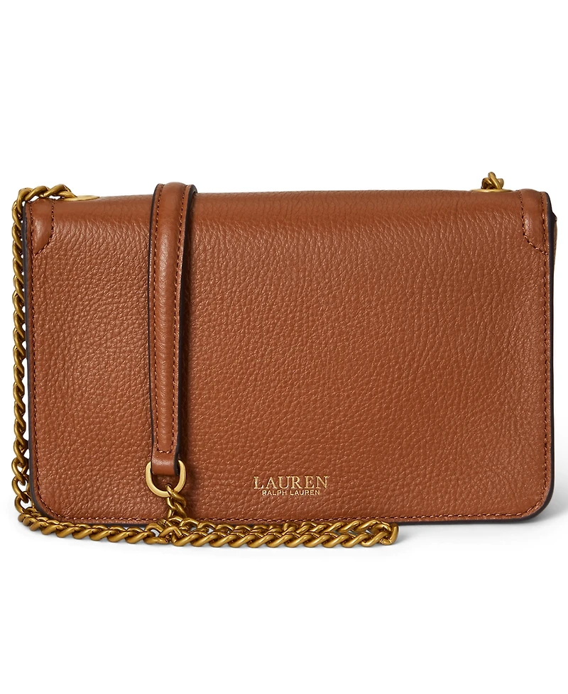 Lauren Ralph Bradley Small Pebbled Leather Crossbody Wallet