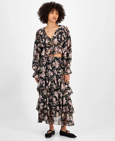 And Now This Women's Tiered Ruffle Midi Skirt, Macy's Exclusive