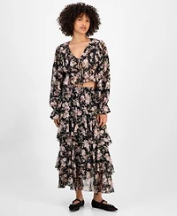 Now This Womens Tiered Ruffle Midi Skirt Pxxs Xxl Macys Exclusive