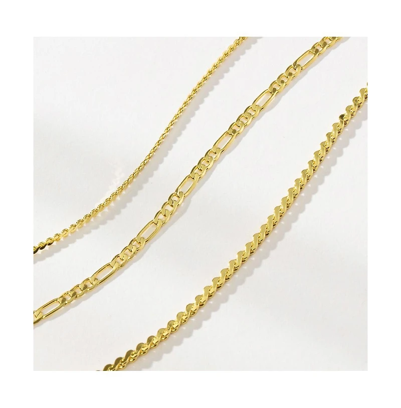 14K Gold-Plated Gilded Bracelets (Set of 3)