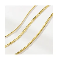 14K Gold-Plated Gilded Bracelets (Set of 3)