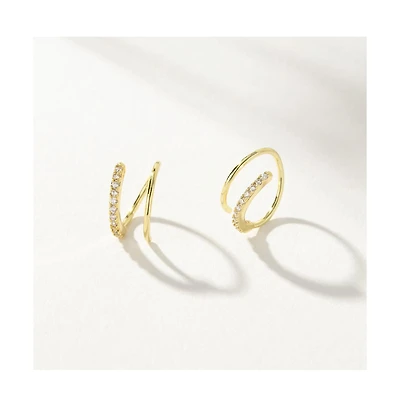 14k Gold-Plated Seeing Double Earrings