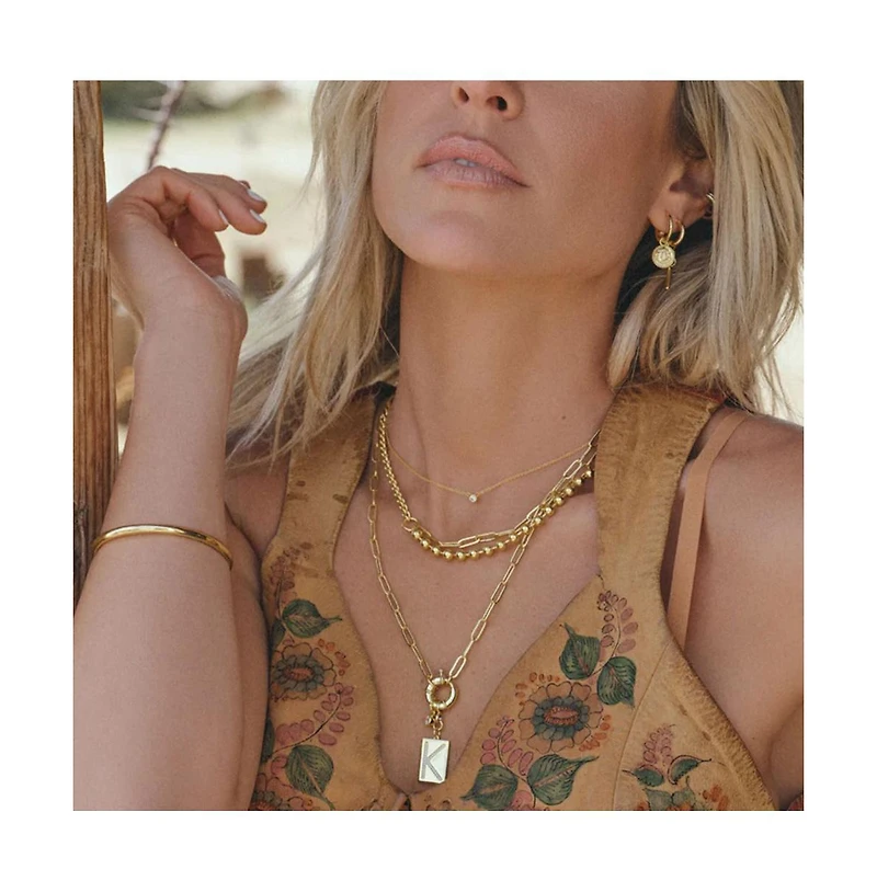 14K Gold-Plated Pure Necklace, 14" + 2" extender
