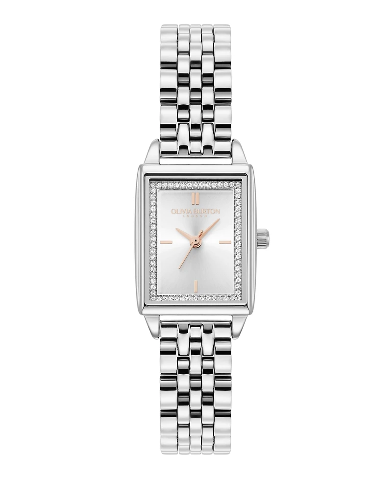 Olivia Burton Women's Quartz Silver-Tone Stainless Steel Bracelet Watch 25.5mm x 20.5mm