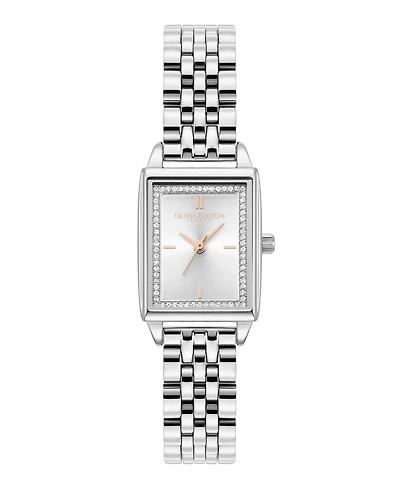 Olivia Burton Women's Quartz Silver-Tone Stainless Steel Bracelet Watch 25.5mm x 20.5mm