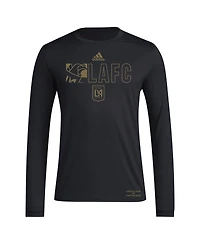 Adidas Men's Black Lafc 2024 Jersey Hook Aeroready Long Sleeve T-Shirt