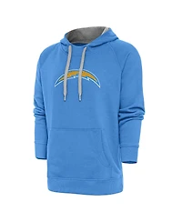 Antigua Men's Powder Blue Los Angeles Chargers Victory Chenille Pullover Hoodie