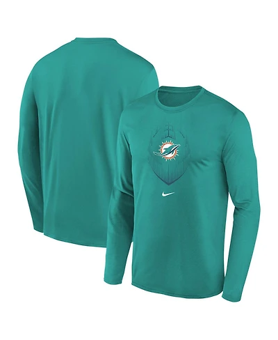 Nike Preschool Aqua Miami Dolphins Legend Icon Long Sleeve T-Shirt