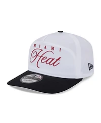 New Era Men's White/Black Miami Heat 2025 Nba Draft On-Stage Nylon 19TWENTY Adjustable Hat