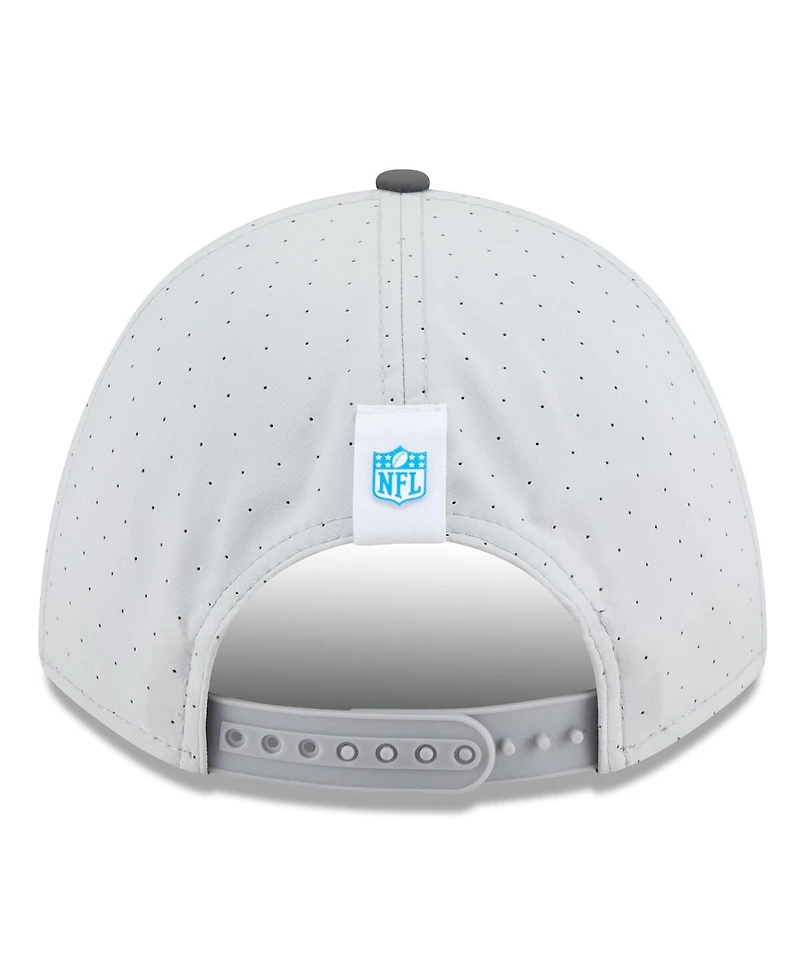 New Era Men's Gray/Graphite Los Angeles Chargers 2025 Nfl Training Camp A-Frame 9FORTY Adjustable Hat