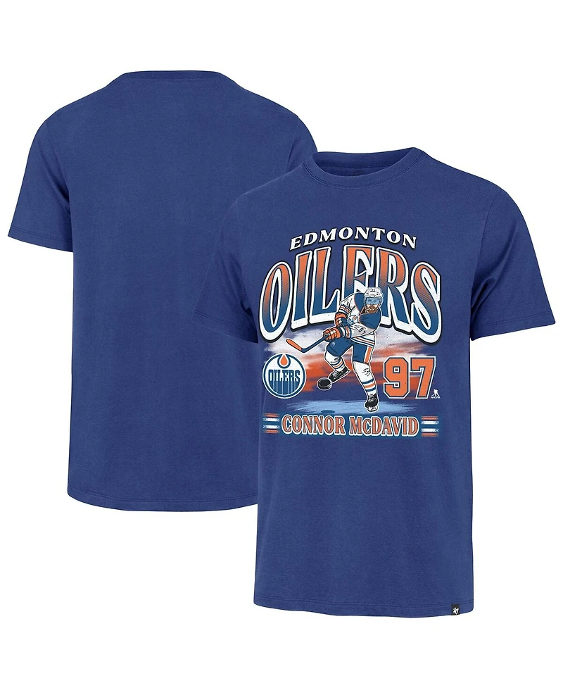 '47 Brand Men's Connor McDavid Royal Edmonton Oilers Franklin Player Name Number T-Shirt