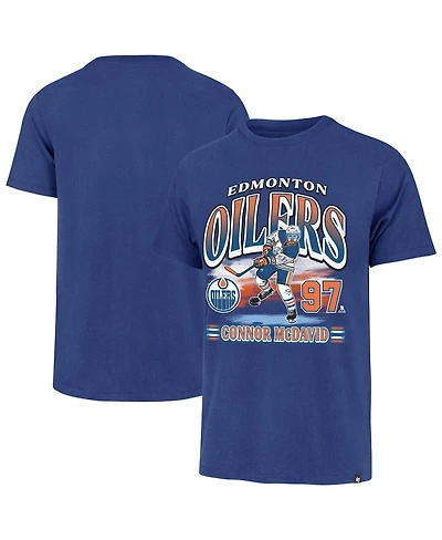 '47 Brand Men's Connor McDavid Royal Edmonton Oilers Franklin Player Name Number T-Shirt