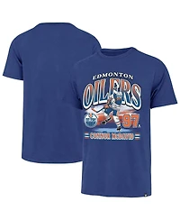 '47 Brand Men's Connor McDavid Royal Edmonton Oilers Franklin Player Name Number T-Shirt