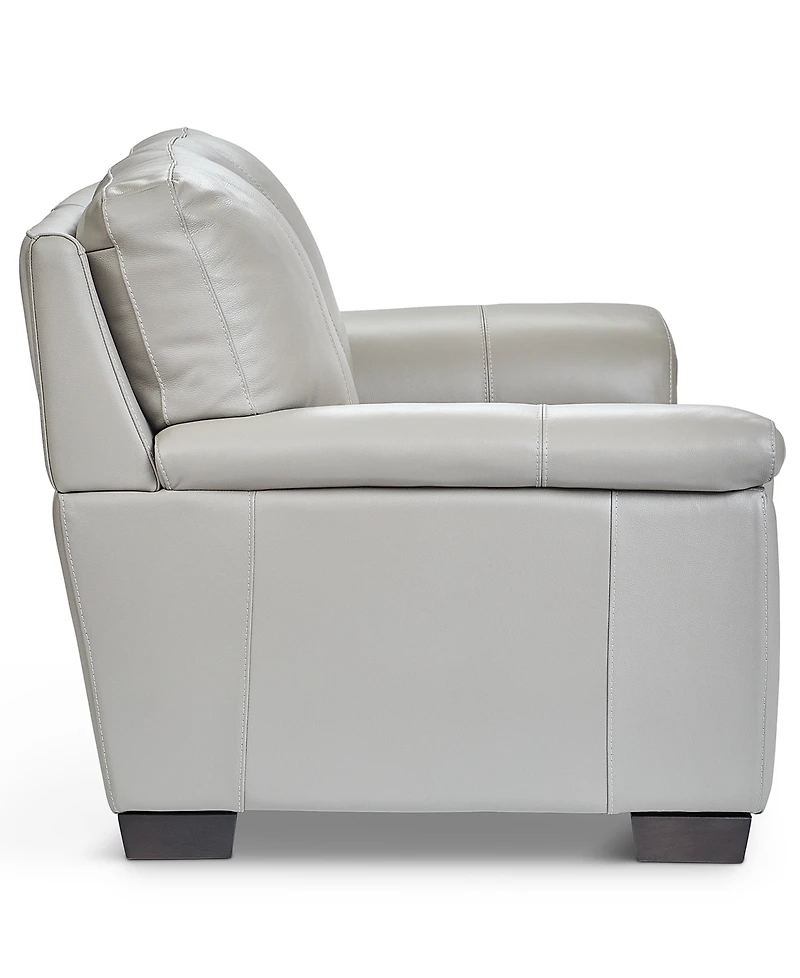 Cobbie Leather 69" Loveseat, Macy's Exclusive