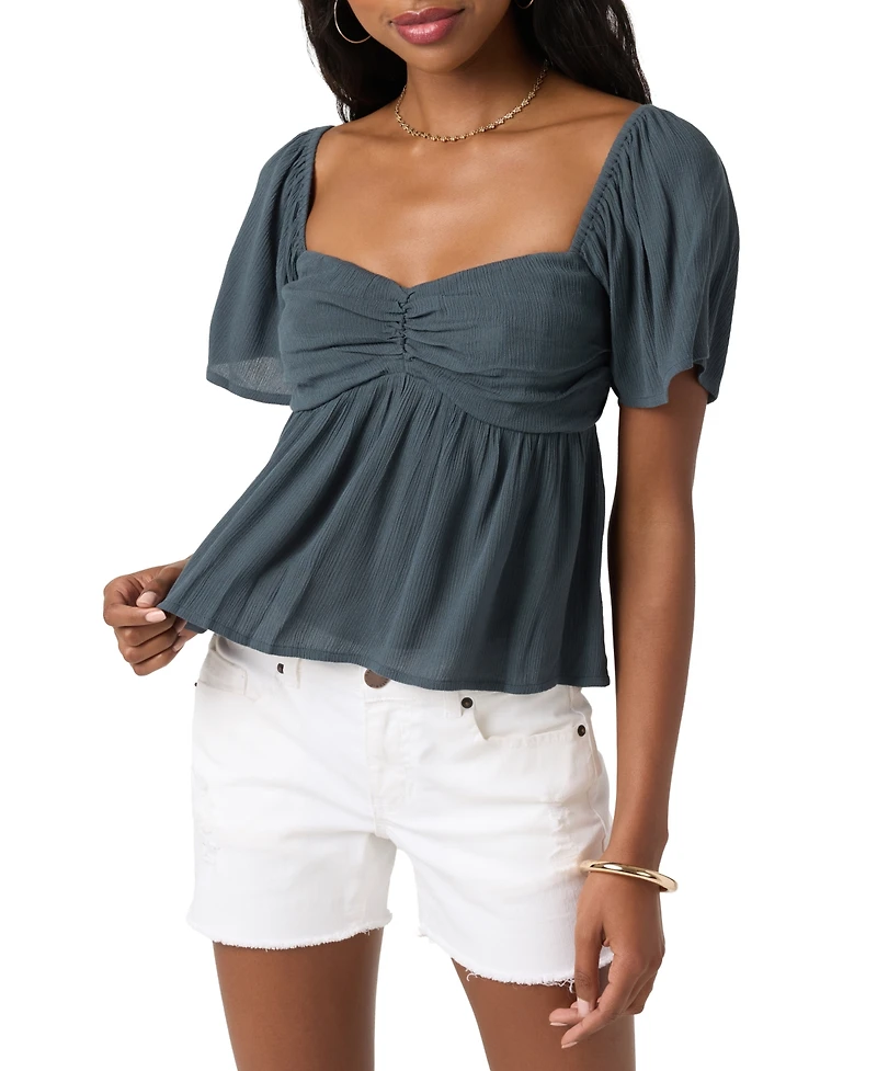 O'Neill Juniors' Reema Sweetheart-Neck Empire-Seam Top