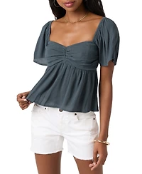 O'Neill Juniors' Reema Sweetheart-Neck Empire-Seam Top
