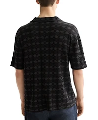 Scotch & Soda Men's Short Sleeve Tone on Button-Front Shirt
