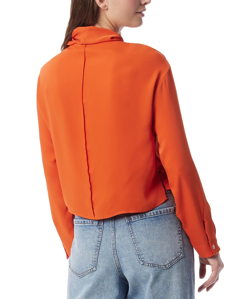 Dee Ocleppo Women's Soraya Solid-Color Scarf-Neck Top