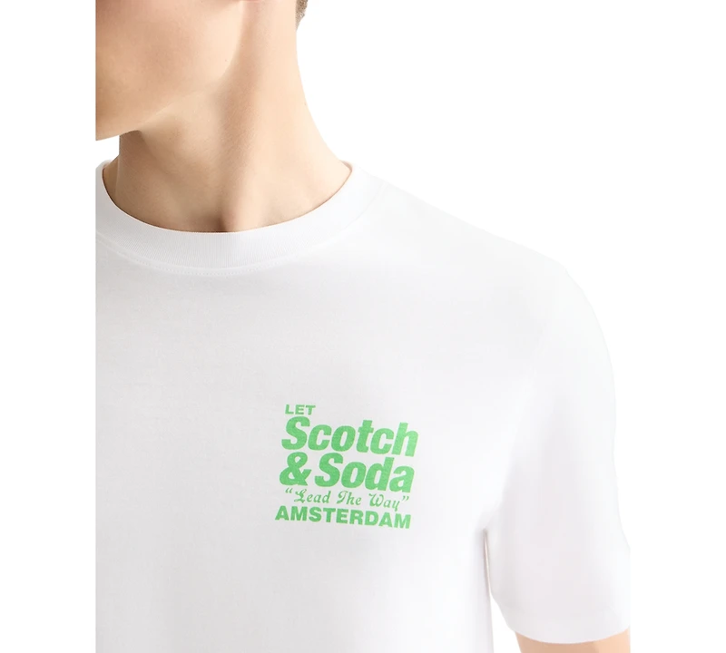 Scotch & Soda Men's Short Sleeve Logo Graphic Crewneck T-Shirt