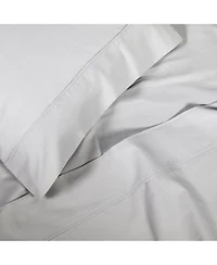 Superior Cotton Percale 300 Thread Count Solid Lightweight Pillowcase Set
