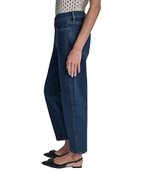 Dkny Jeans Petite Mid-Rise Barrel-Leg