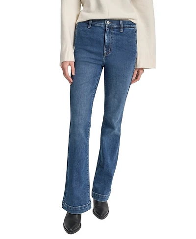 Dkny Jeans Petite High-Rise Flare-Leg