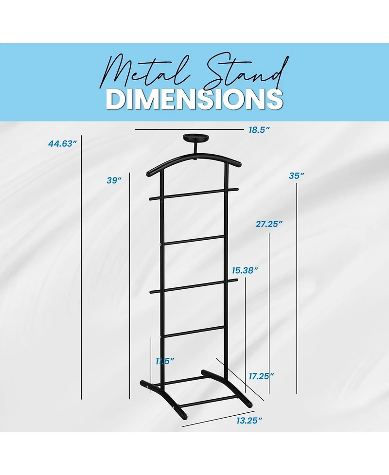 Kings Brand Furniture - Lebedev Metal Suit Valet Stand, Clothes Rack