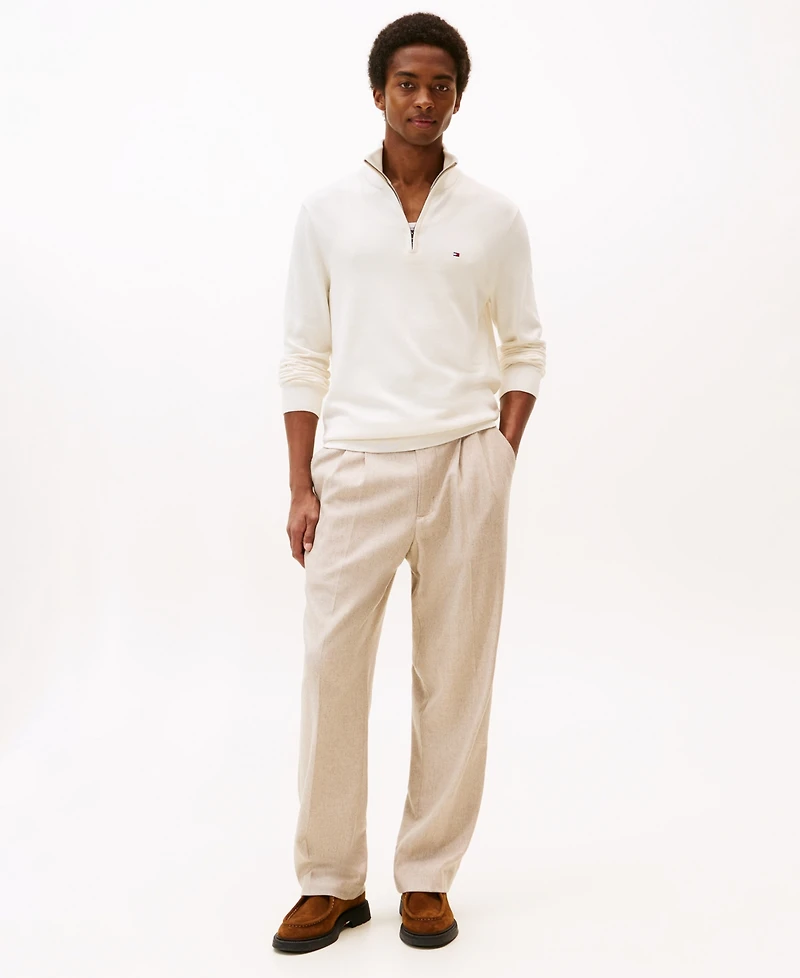 Tommy Hilfiger Men's Essential Quarter-Zip Pullover Knit Sweater