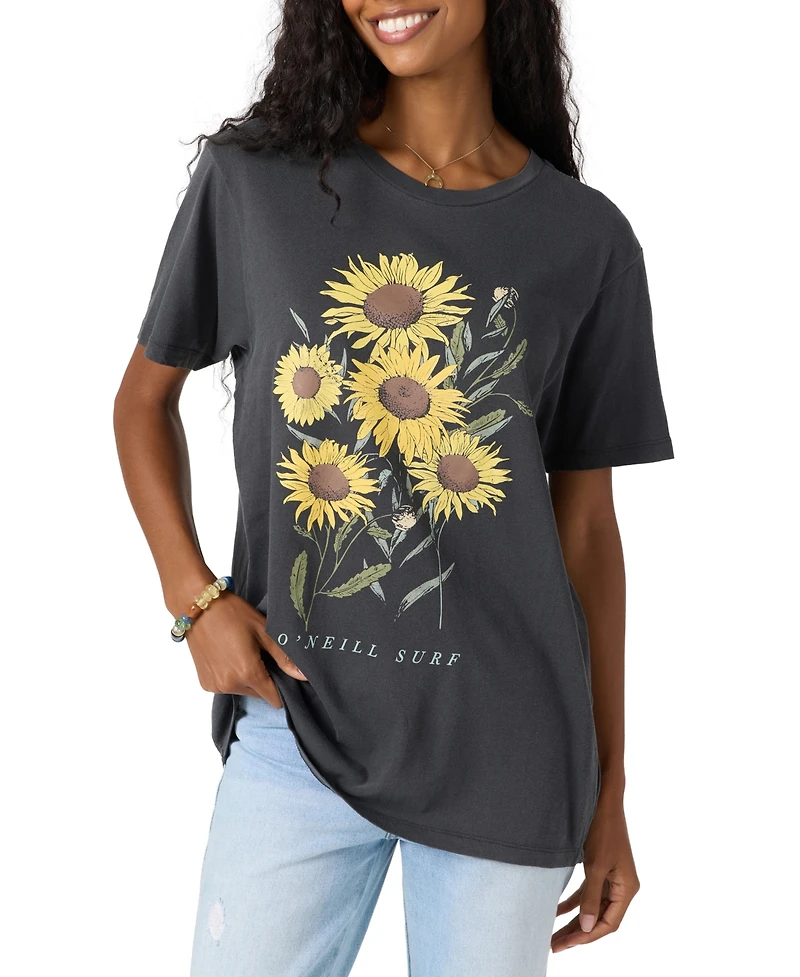 O'Neill Juniors' Botanic Blossom Graphic Cotton T-Shirt