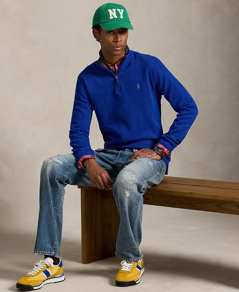 Polo Ralph Lauren Men's Estate-Rib Cotton Quarter-Zip Pullover