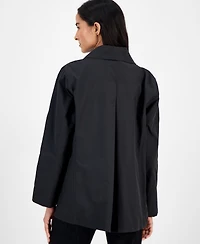 Eileen Fisher Women's Short Double-Breasted Trench Coat