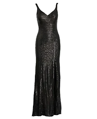 Mac Duggal Women's Ieena Fully Sequined Scoop Back Gown