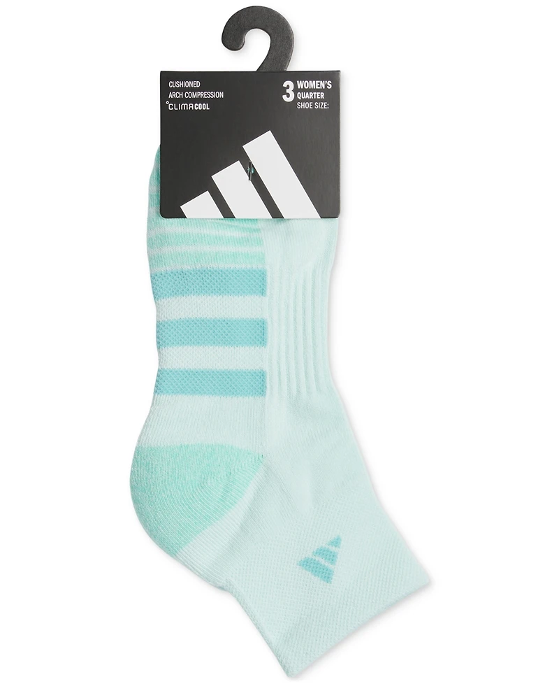 adidas Women's 3-Pk. Cushioned 3.0 Quarter Socks 5160392A